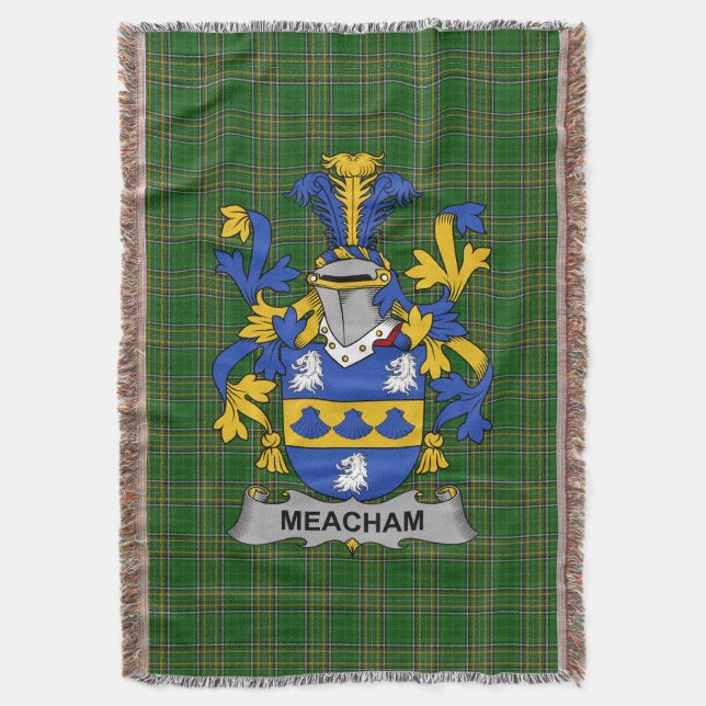 Couverture Armoiries irlandaises de Meacham Family Crest Irla (devant Vertical)