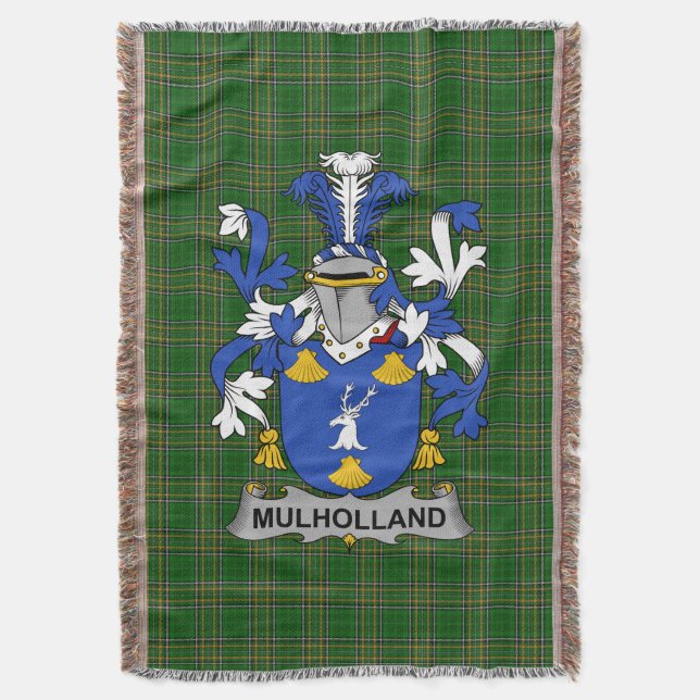 Couverture Armoiries irlandaises de Mulholland Famille Crest  (devant Vertical)