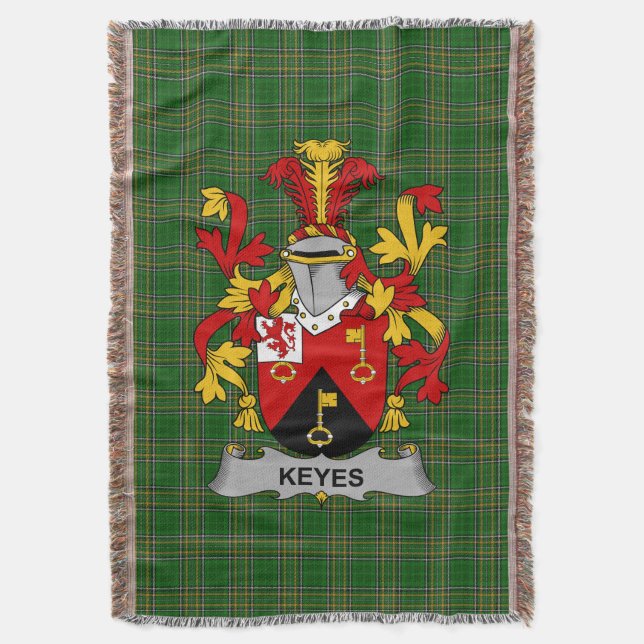 Couverture Armoiries irlandaises Keyes Famille Crest Irlande (devant Vertical)
