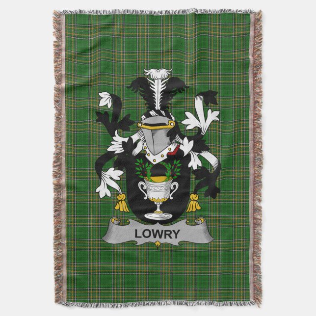 Couverture Armoiries irlandaises Lowry ou Lavery Manteau de f (devant Vertical)