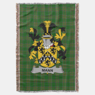 Couverture Armoiries irlandaises Mann Mann Family Crest Irlan