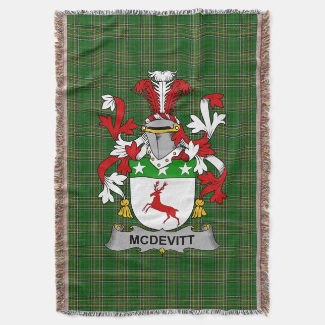Couverture Armoiries irlandaises McDevitt Family Crest Irland (devant Vertical)