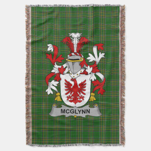 Couverture Armoiries irlandaises McGlynn ou Glynn Coat of Arm