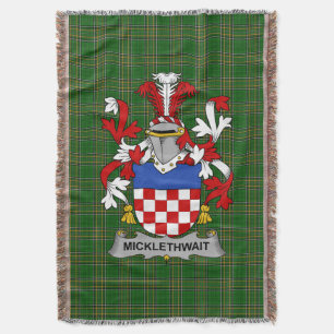 Couverture Armoiries irlandaises Micklethwait Irel de crête d