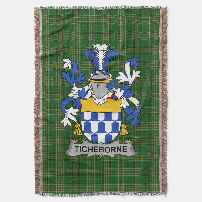 Couverture Armoiries irlandaises Ticheborne Family Crest Irel (devant Vertical)