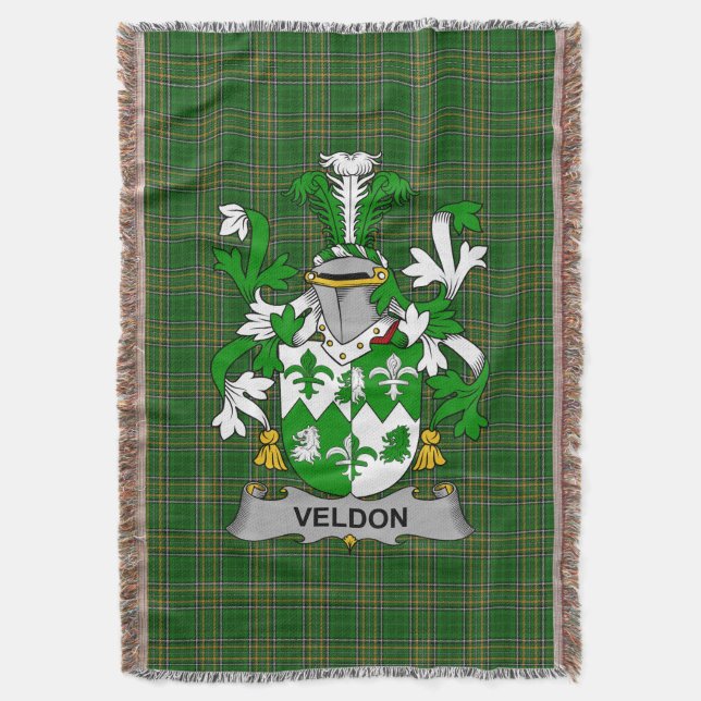 Couverture Armoiries irlandaises Veldon Crest de famille Irla (devant Vertical)