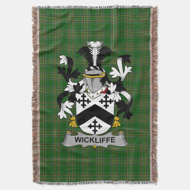 Couverture Armoiries irlandaises Wickliffe Family Crest Irlan (devant Vertical)