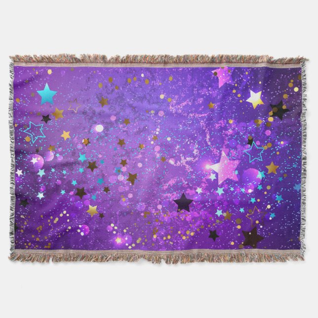 Couverture Arrière - plan de feuille violet avec étoiles (Devant)