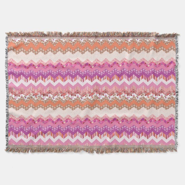 Couverture arrière - plan de zigzag rose (Devant)