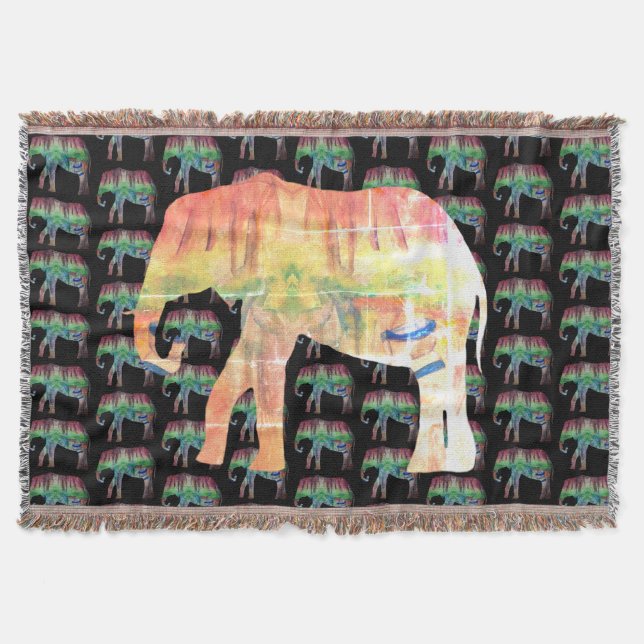 Couverture Art d'aquarelle d'éléphant (Devant)