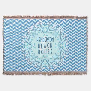 Couverture Art déco Shell de Chambre de plage et coutume en
