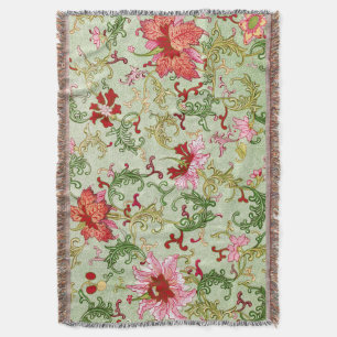 Couverture Art Nouveau Chinois Floral Vintage Chinoiserie