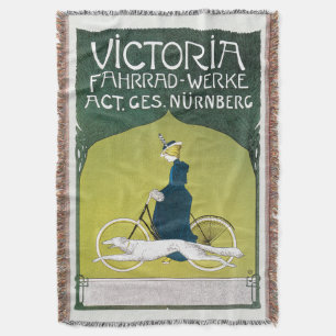 Couverture Art Nouveau vintage, Victoria Fahrrad Werke, Rehm
