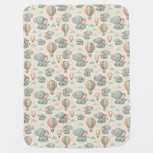 Couverture artificielle pour bébé avec éléphants e