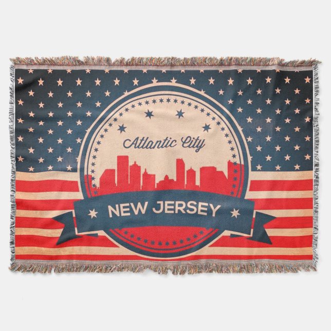 Couverture Atlantic City New Jersey Retro Skyline (Devant)