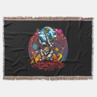 Couverture Atlas Astronaut Holding Earth Mars Galaxy Cosmic S