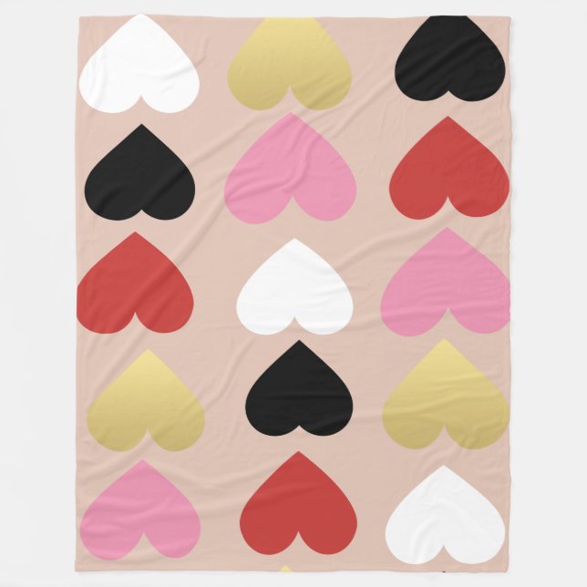 Couverture au coeur chic et coloré. (Devant)