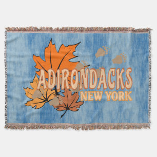 Couverture Automne dans les Adirondacks avec les feuilles d'a