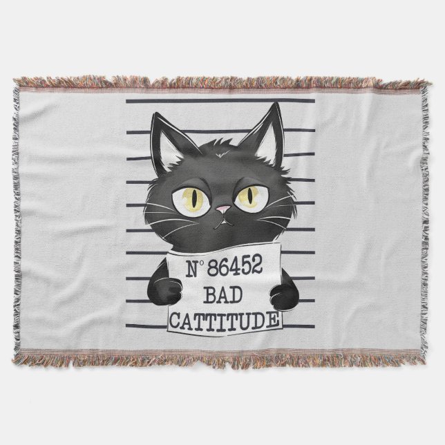Couverture Bad Cattitude - Mugshot de chat noir (Devant)