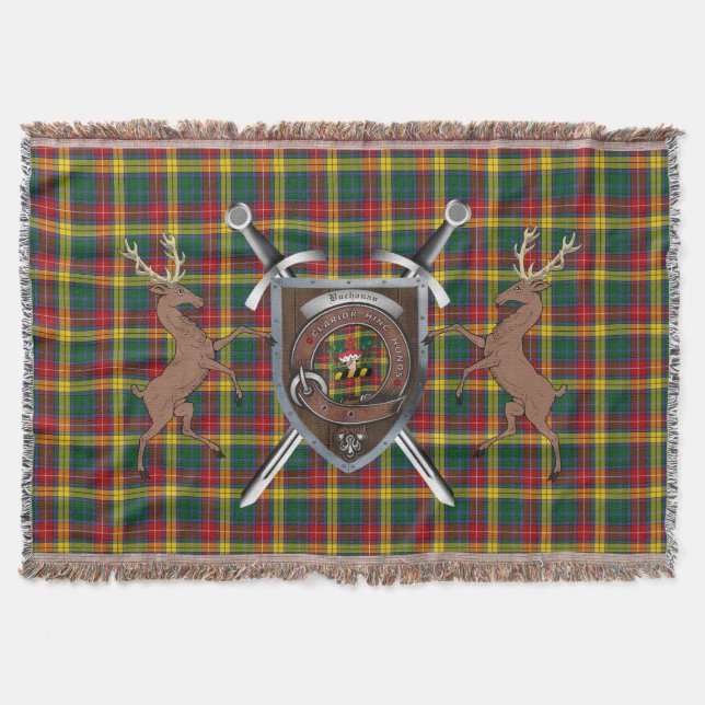 Couverture Badge De Clan Buchanan & Tartan Lance Blanket (Devant)