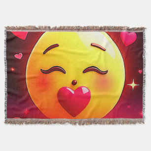 Couverture Baiser Emoji Coeurs soufflants