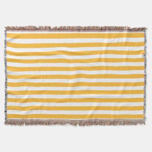 Couverture Bandes de bonbons jaune et blanc ensoleillé