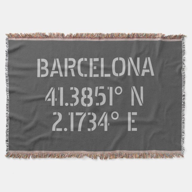 Couverture Barcelone Espagne Latitude et Longitude (Devant)