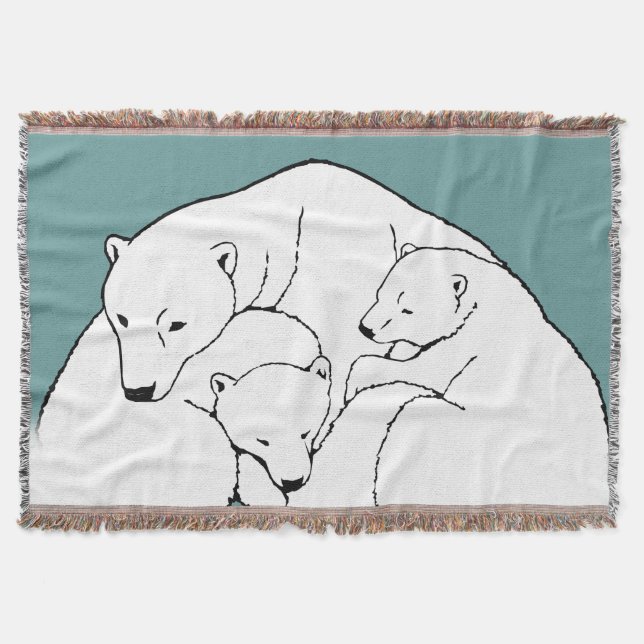 Couverture Bear Art Blanket Mère & Cubs Bear Thaillot Blanket (Devant)