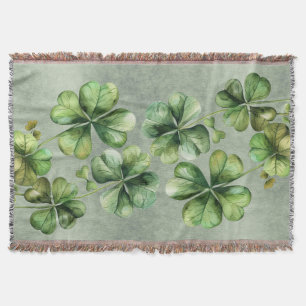 Couverture Beau Shamrock d'aquarelle verte