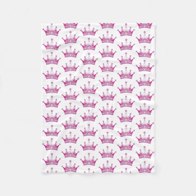 Couverture bébé - Couronne rose (Devant)