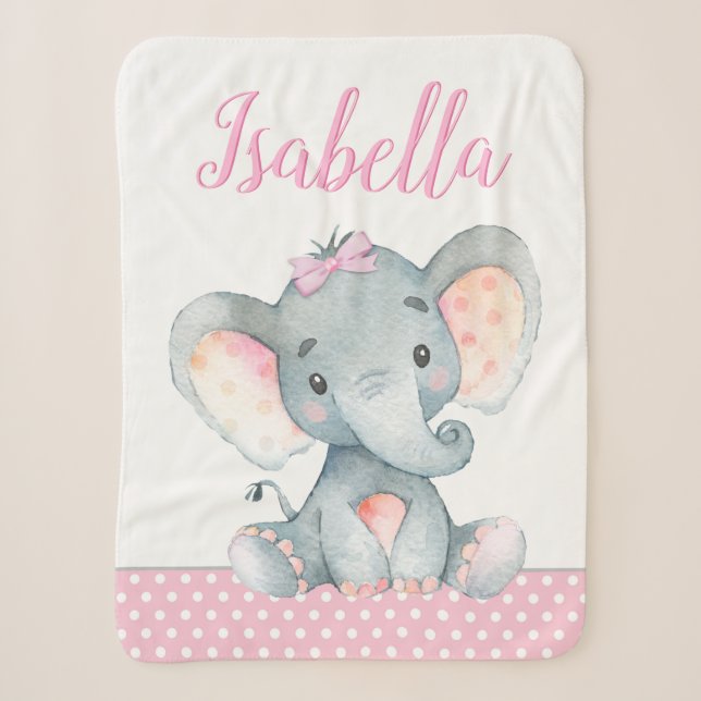 Couverture bébé éléphant (Devant)