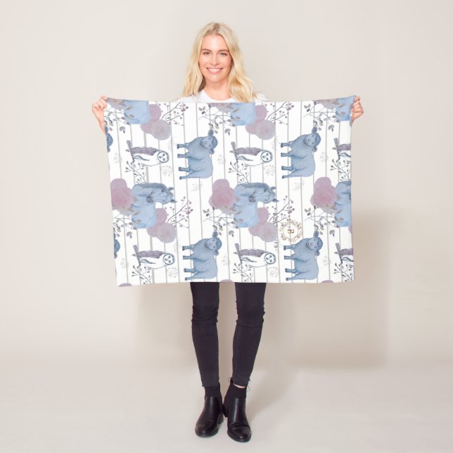 Couverture bébé en bois Art (En situation)