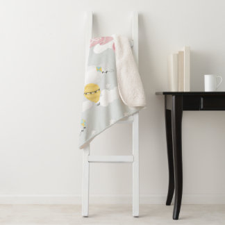 couverture bébé en montgolfière
