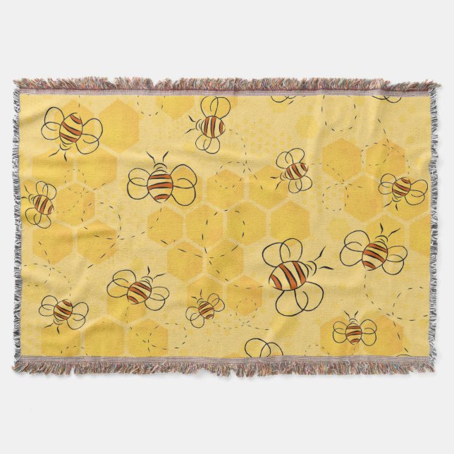 Couverture Bee Buzzing Honey Bees mignonne (Devant)