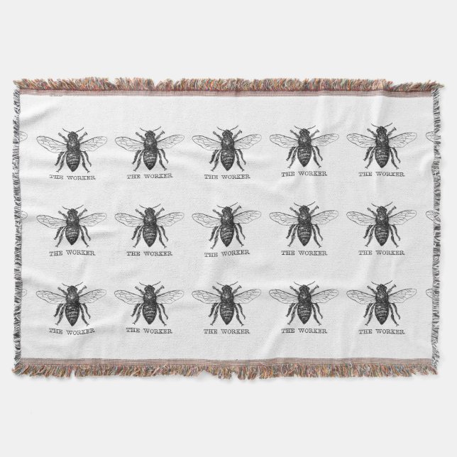 Couverture Bee Worker Honey Black Bumblebee (Devant)