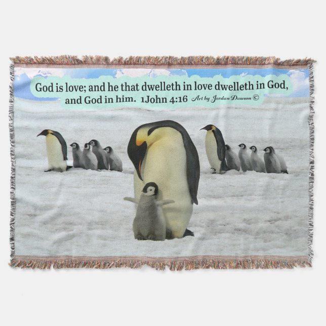 Couverture Belle écriture de pingouin 1 Jean 4:16 (Devant)