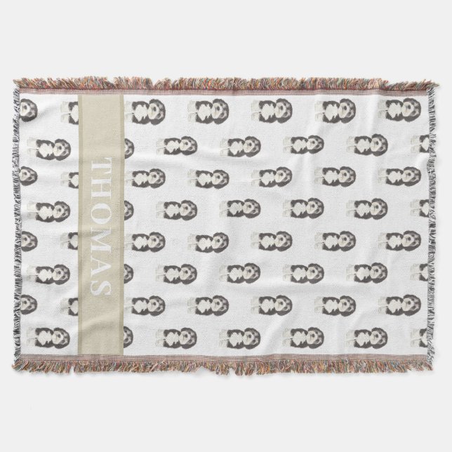 Couverture Bernedoodle personnalisé (Devant)