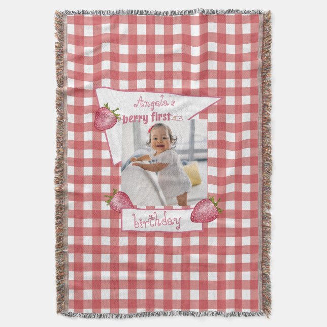 Couverture Berry fraise Premier anniversaire (devant Vertical)