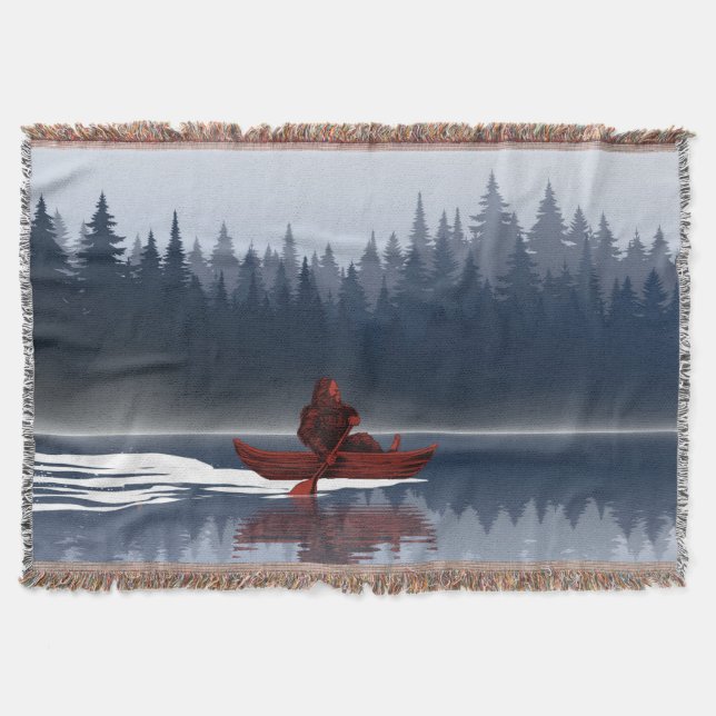 Couverture Bigfoot Lake Canoe Forêt sauvage de pins (Devant)