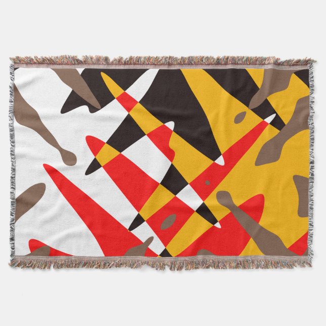 Couverture Blanche d'art autochtone moderne 4 Nations Jeter d (Devant)