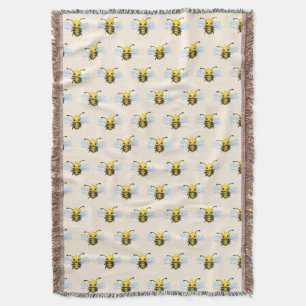Couverture Blanche de la Reine Bee Throw
