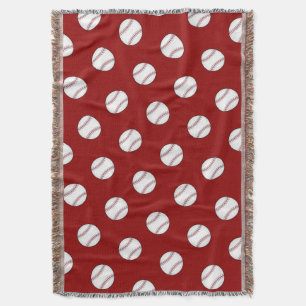 Couverture Blanche de lancer de base-ball rouge