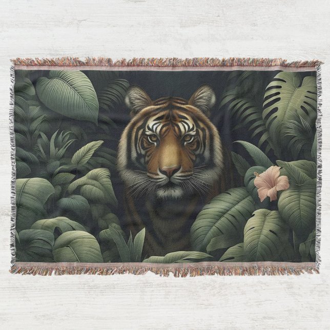 Couverture Blanche Tiger Tissé Majestic et Tapisserie (Créateur téléchargé)