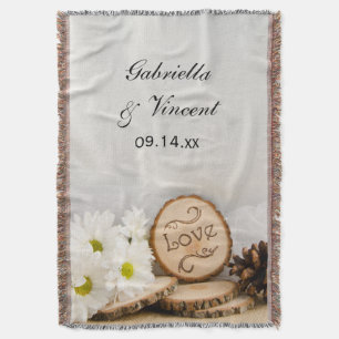 Couverture Blancs rustiques Bois Mariage Keepsaké