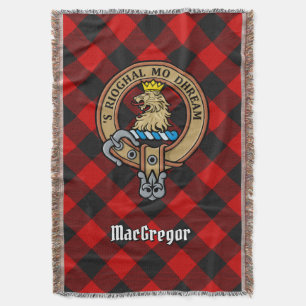 Couverture Blason du clan Gregor sur tartan Rob Roy