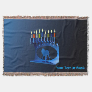Couverture Bleu brillant Chanukkah Menorah