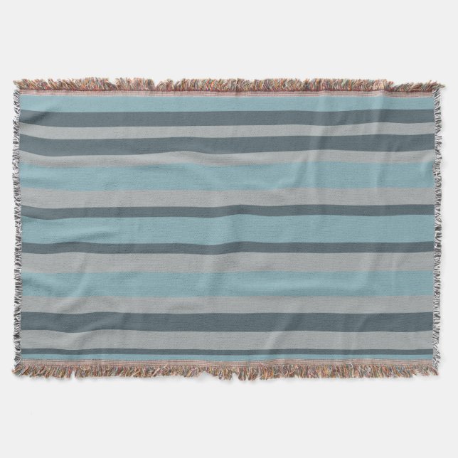 Couverture Bleu et gris rayé (Devant)