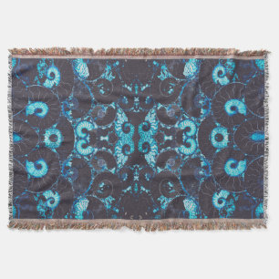 Couverture Bleu noir Nautilus coque motif géométrie effrayée
