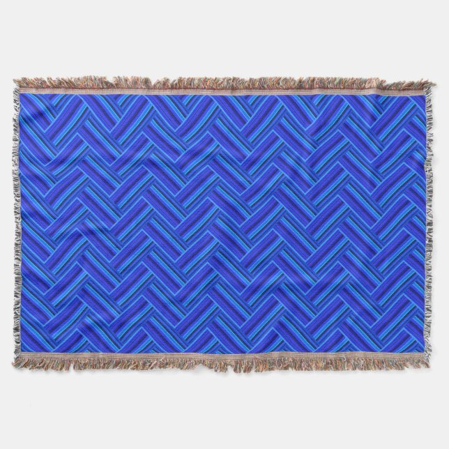 Couverture Bleu rayures double motif (Devant)