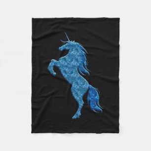 Couverture bleue d'ouatine de licorne du feu